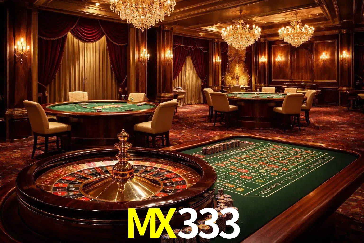 Una escena premium de mesa de casino en vivo con cartas, elementos de ruleta y un ambiente pulido de estudio de transmisión.